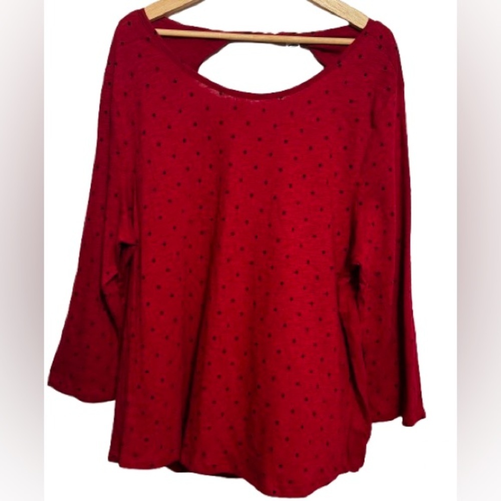 Old Navy Red Backless 3/4 Sleeve blouse